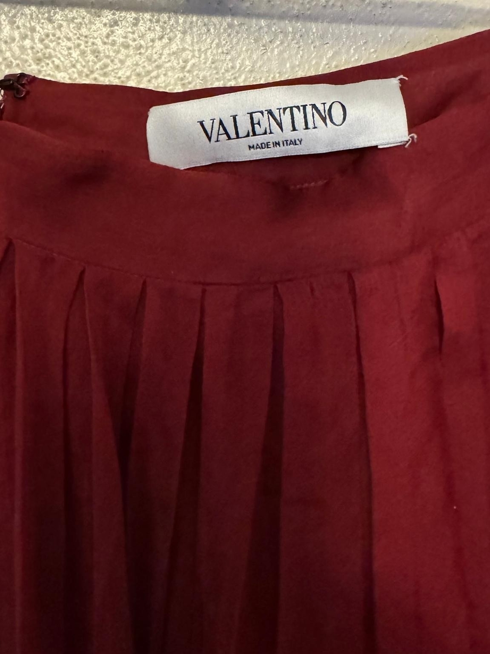 Valentino Burgundy Red Maxi Tulle Skirt 100% Silk Size EU 40 - Picture 3 of 5